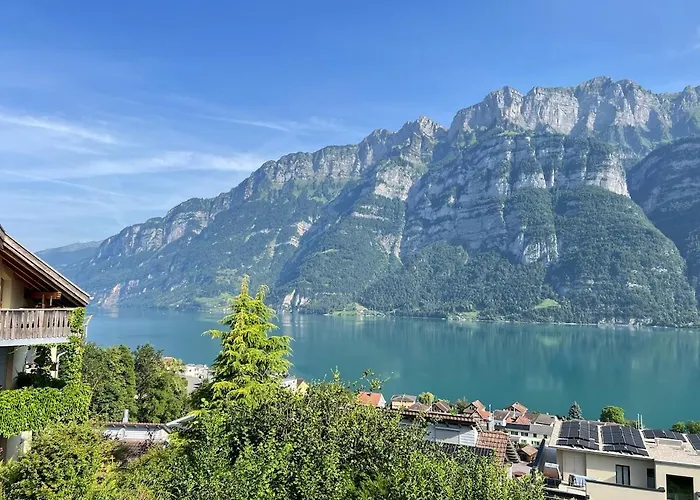 Cozy Swiss Fjord Flumserberg Direct Train Zurich Apartamento Unterterzen