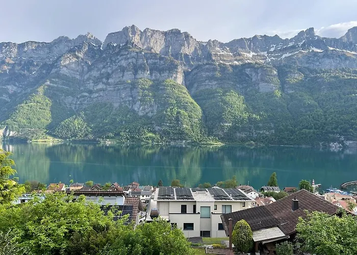 Cozy Swiss Fjord Flumserberg Direct Train Zurich Apartamento