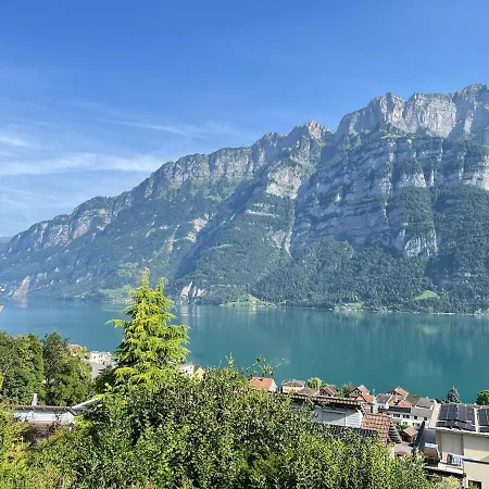 Cozy Swiss Fjord Flumserberg Direct Train Zurich Appartement Unterterzen